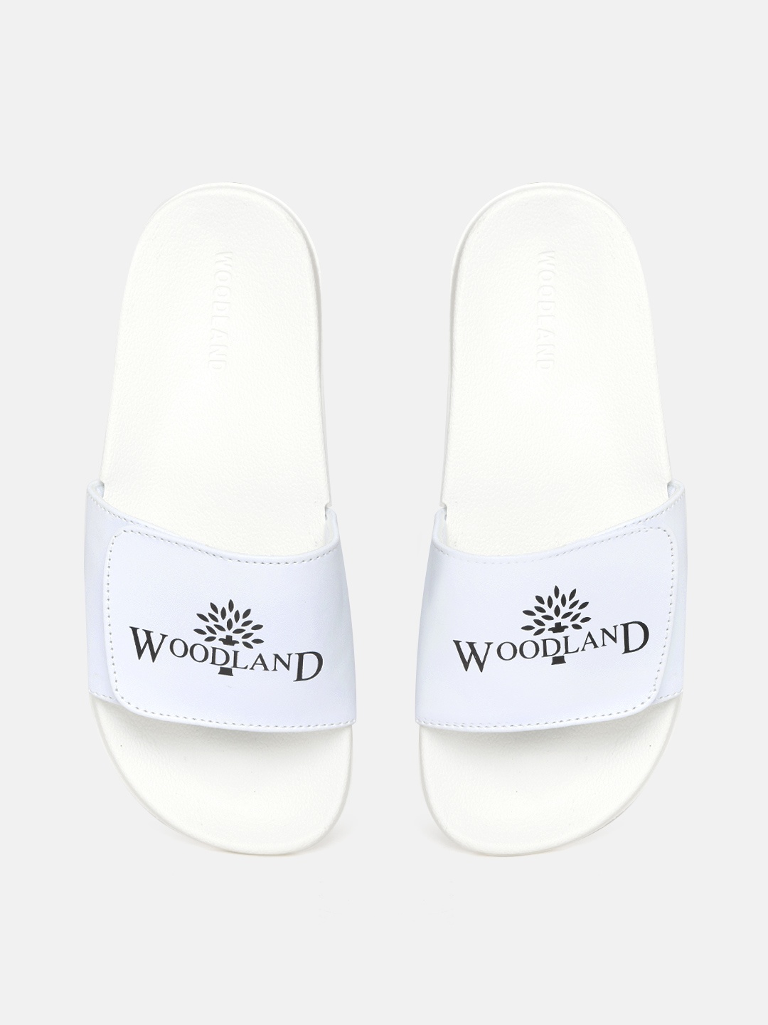 

Woodland Men Blue & Black Brand Logo Print Sliders