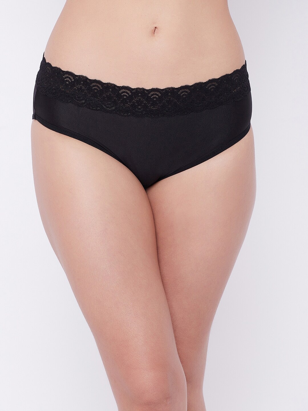 

SECRETS BY ZEROKAATA Women Solid Hipster Briefs, Black