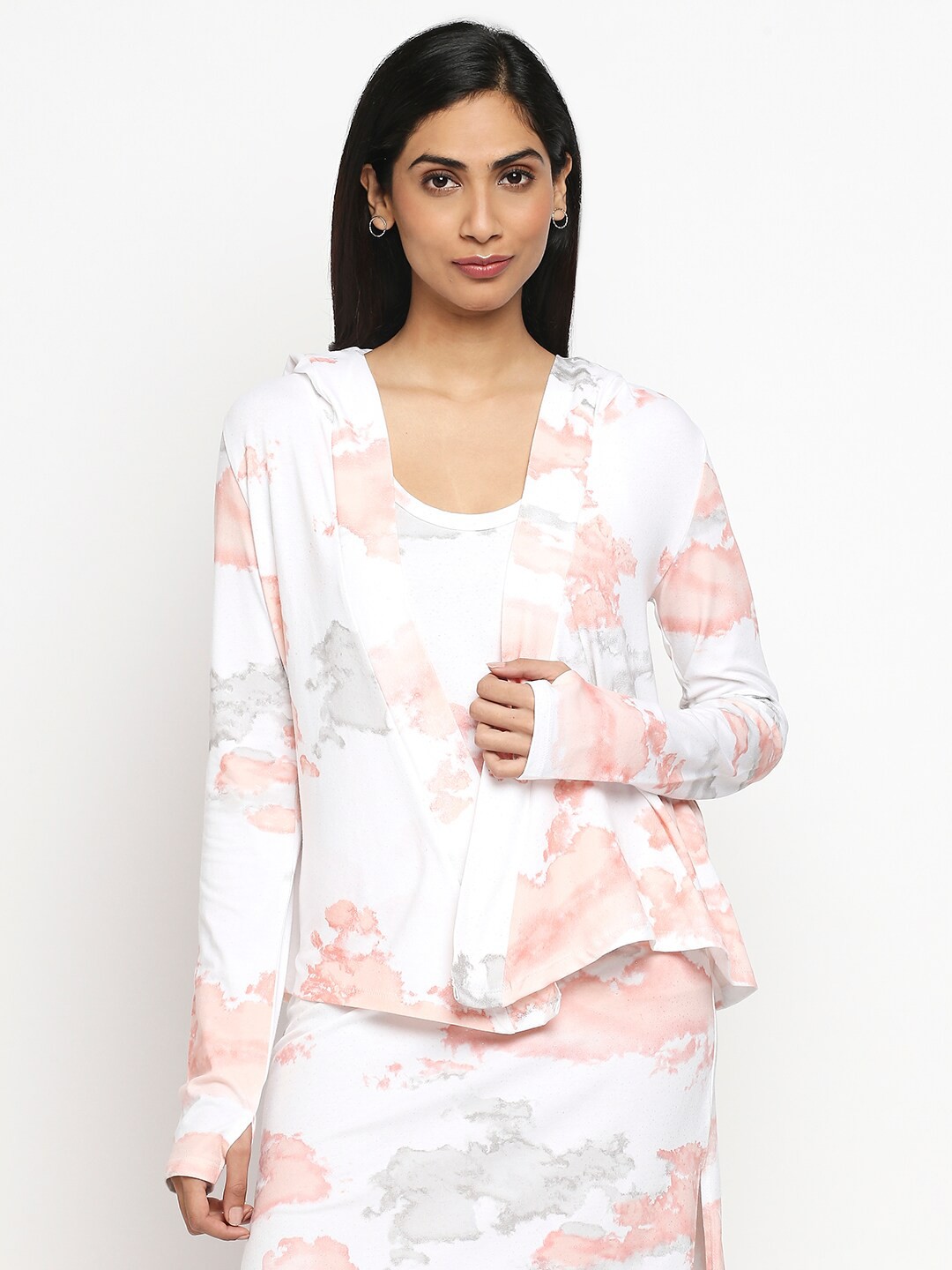 

effy White Floral Print Organic Cotton Top