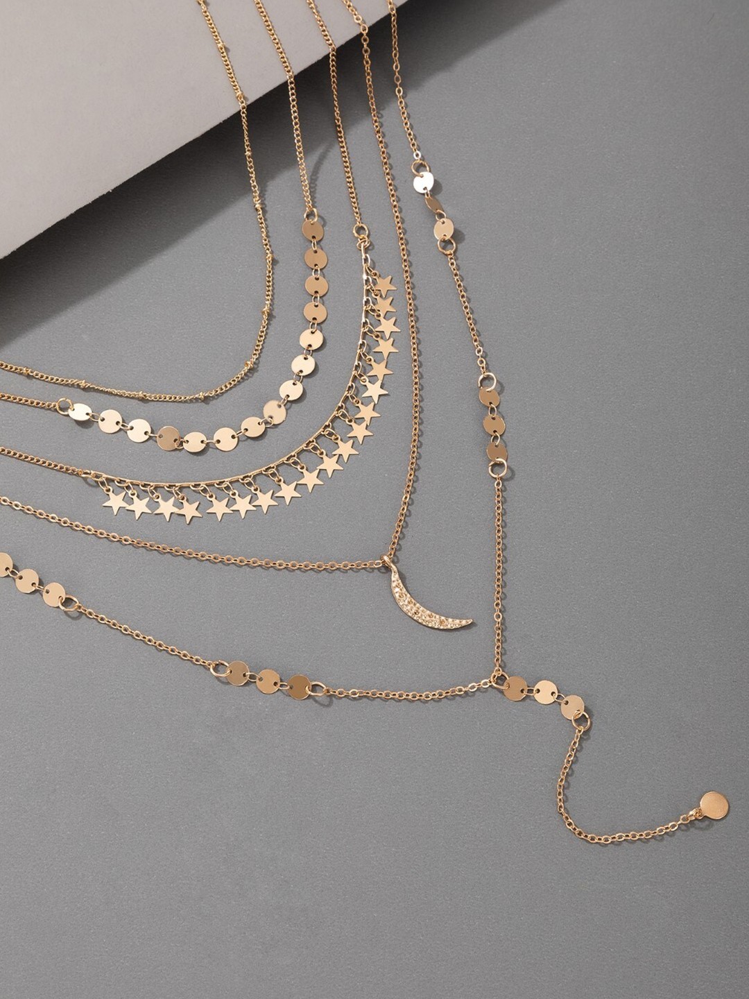 

OOMPH Gold-Toned Multi-Layered Necklace
