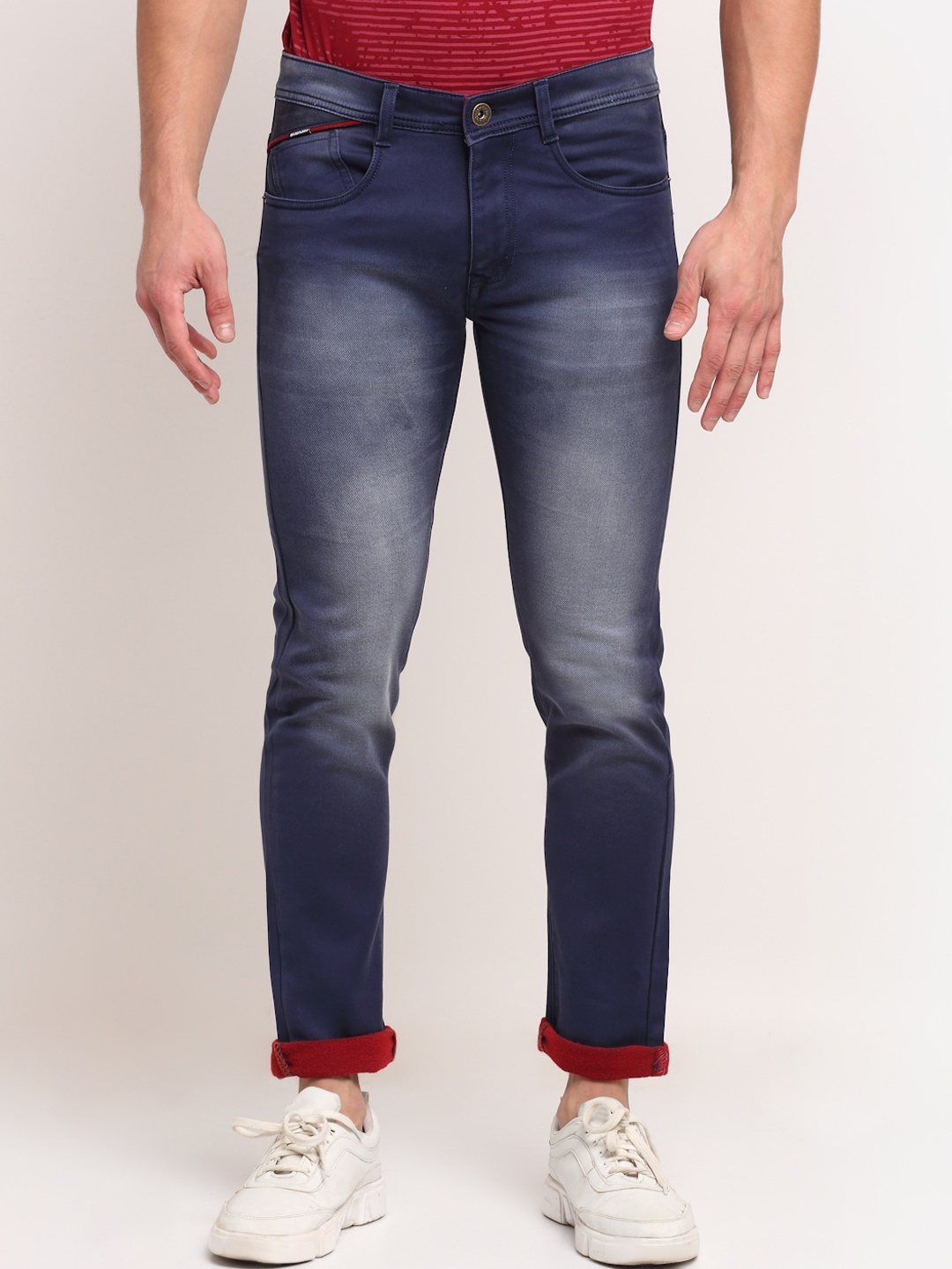 

Rodamo Men Blue Slim Fit Heavy Fade Stretchable Jeans