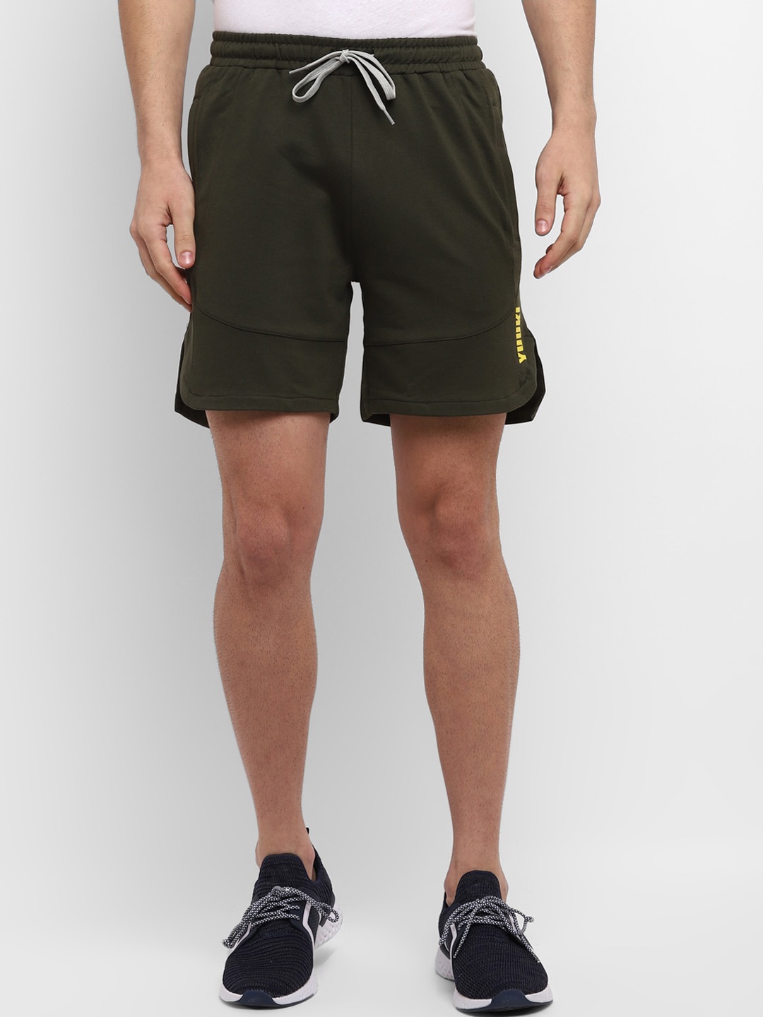 Yuuki Men Olive Green Sports Shorts