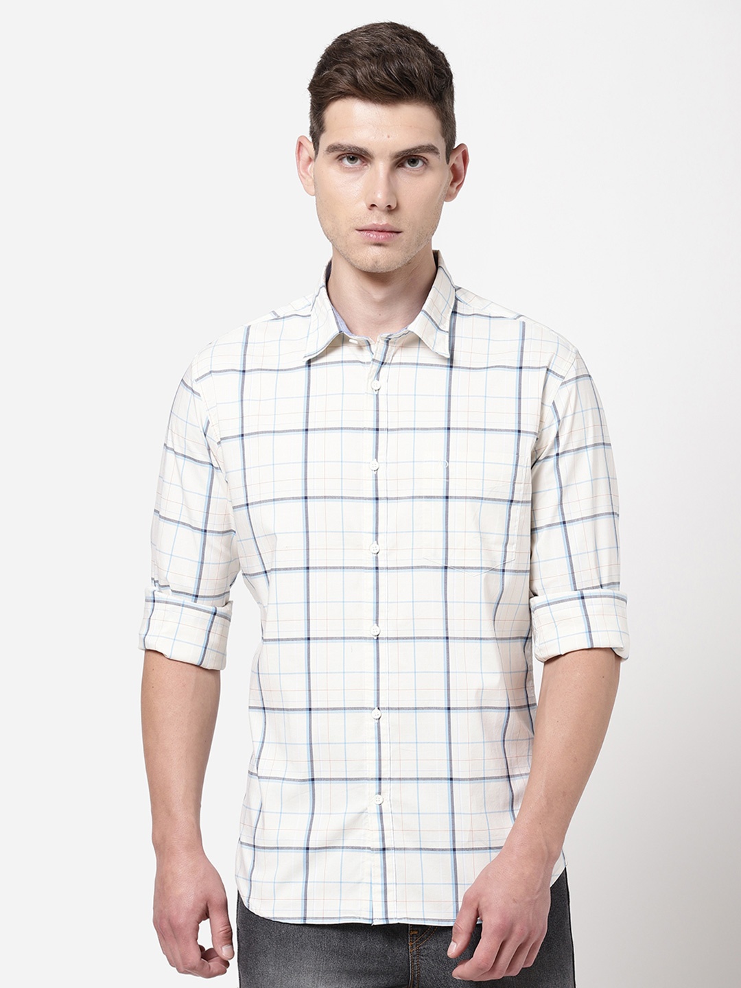 

AD By Arvind Men Multicoloured Windowpane Checks Checked Casual Shirt, Multi