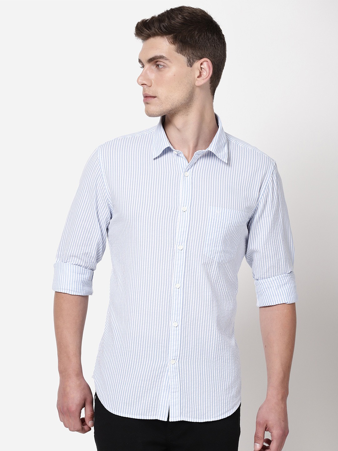

AD By Arvind Men Multicoloured Striped Casual Shirt, Multi