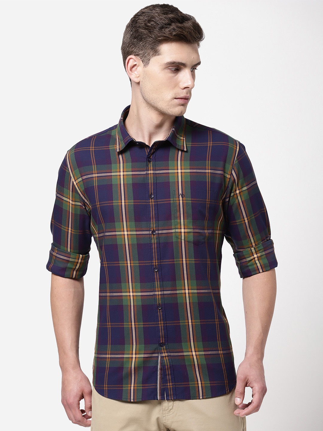 

AD By Arvind Men Multicoloured Tartan Checks Checked Casual Shirt, Multi
