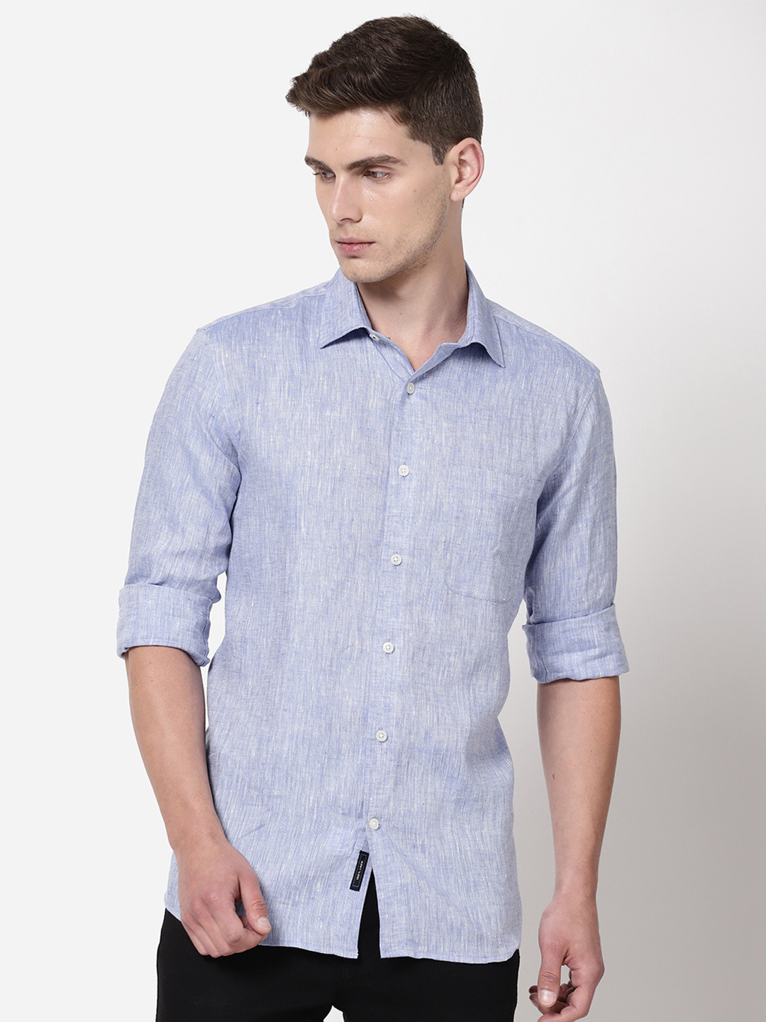 

AD By Arvind Men Blue Formal Shirt
