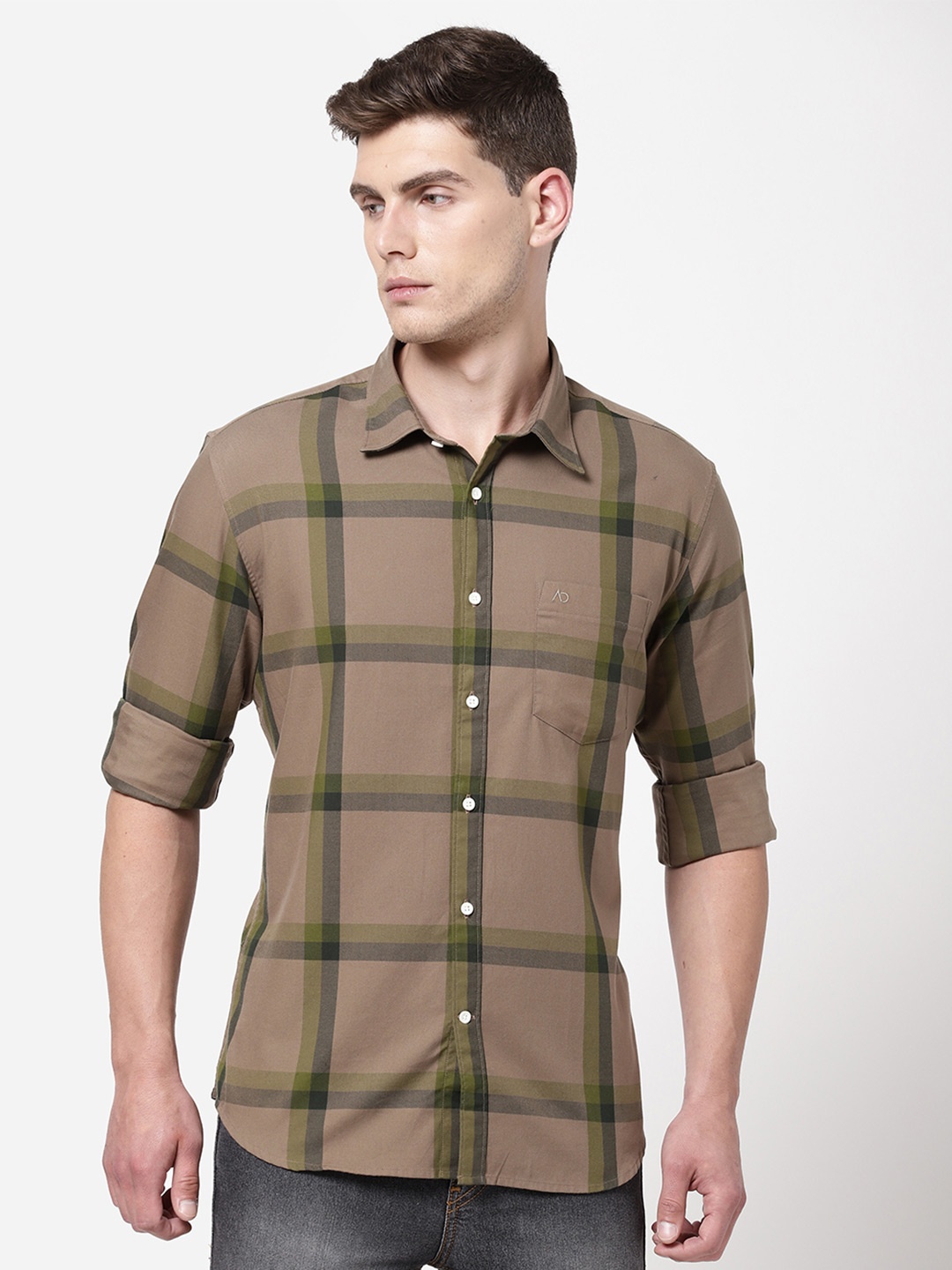 

AD By Arvind Men Multicoloured Windowpane Checks Checked Casual Shirt, Multi