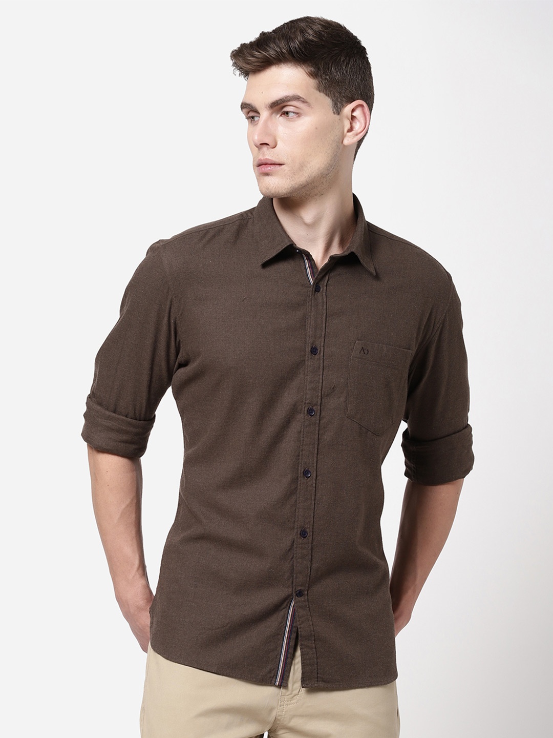 

AD By Arvind Men Brown Casual Shirt