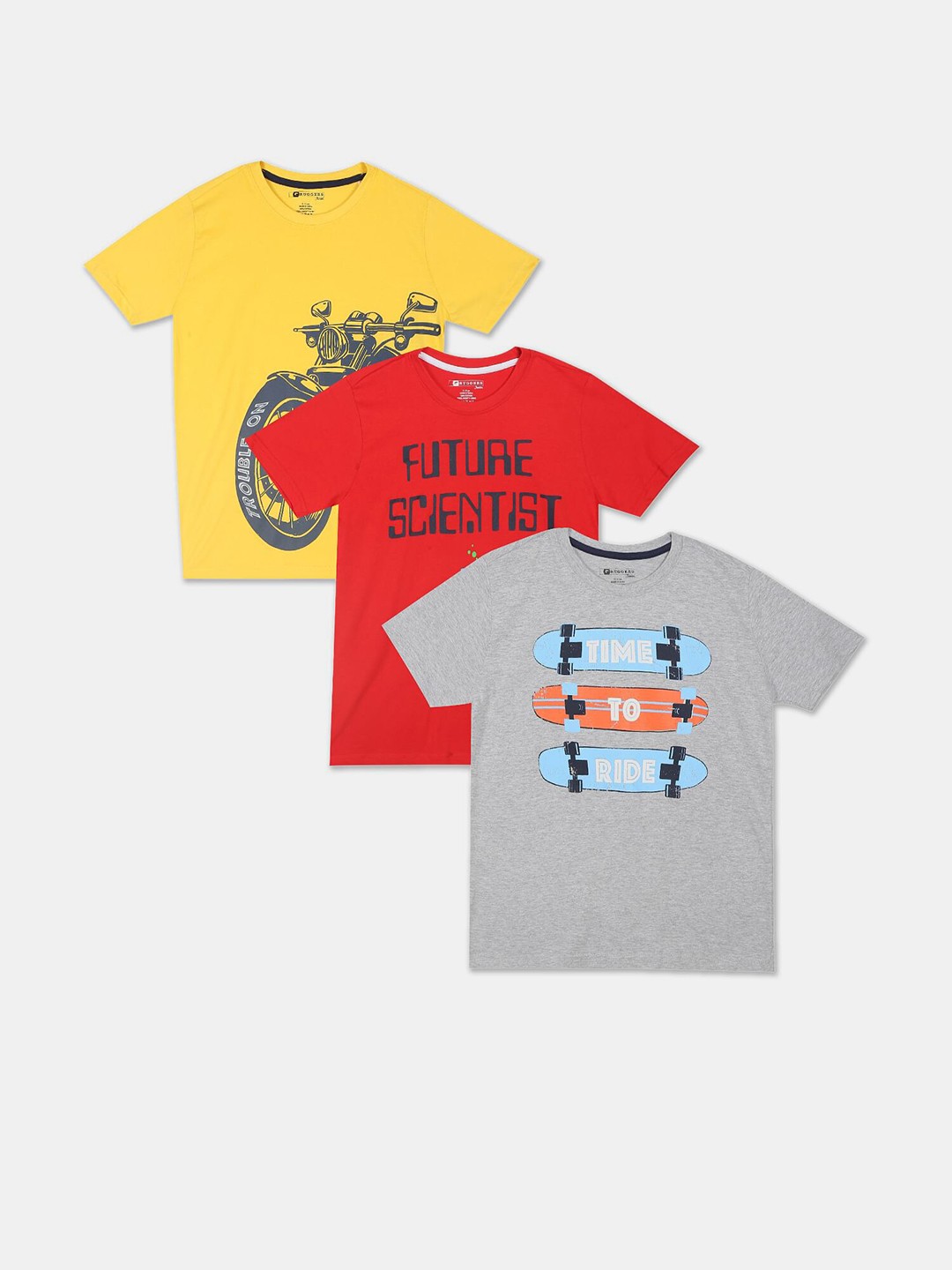 

Ruggers Junior Boys Assorted 3 Printed Applique T-shirt