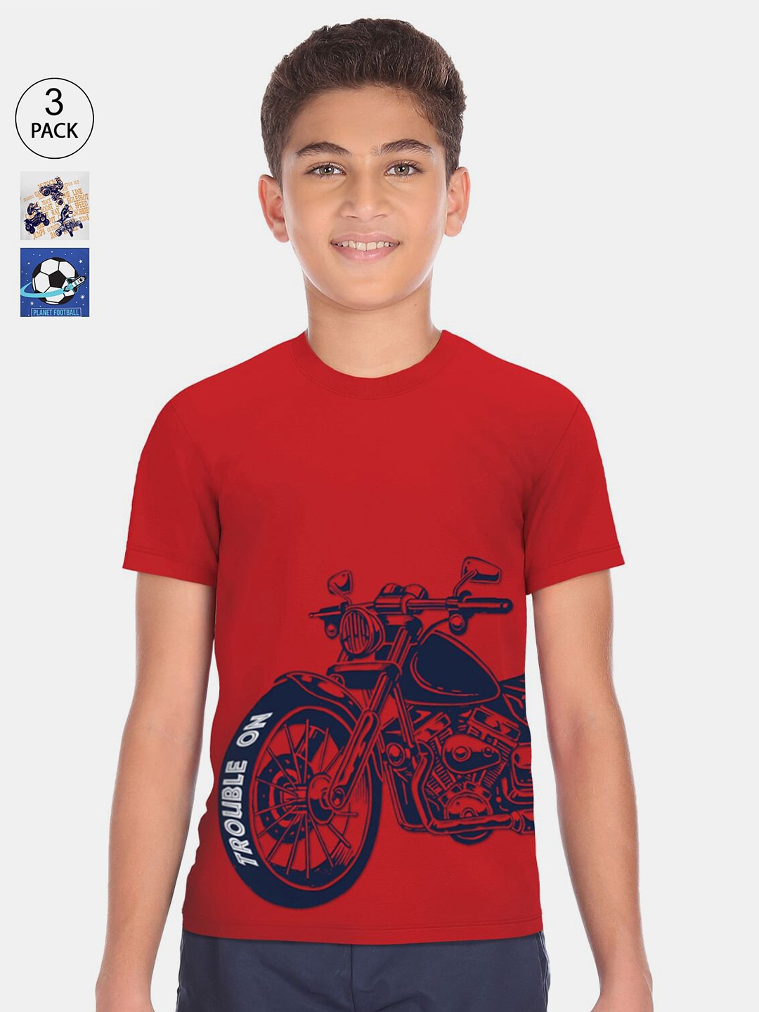 

Ruggers Junior Boys Assorted 3 Printed Applique T-shirt