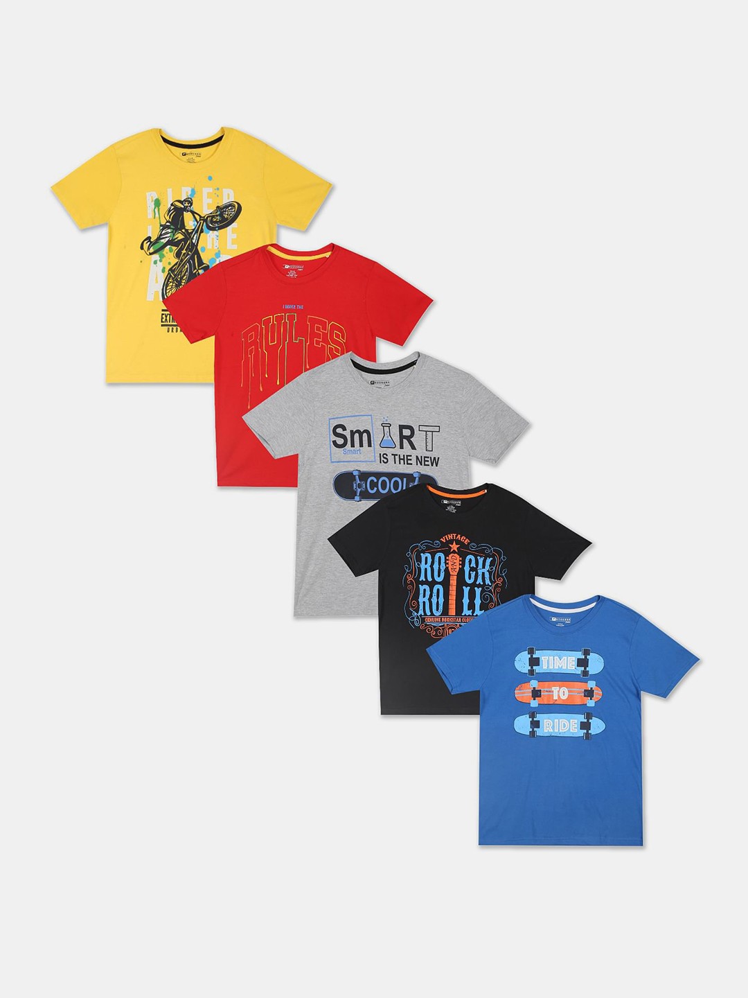 

Ruggers Junior Boys Assorted 5 Printed Applique T-shirt