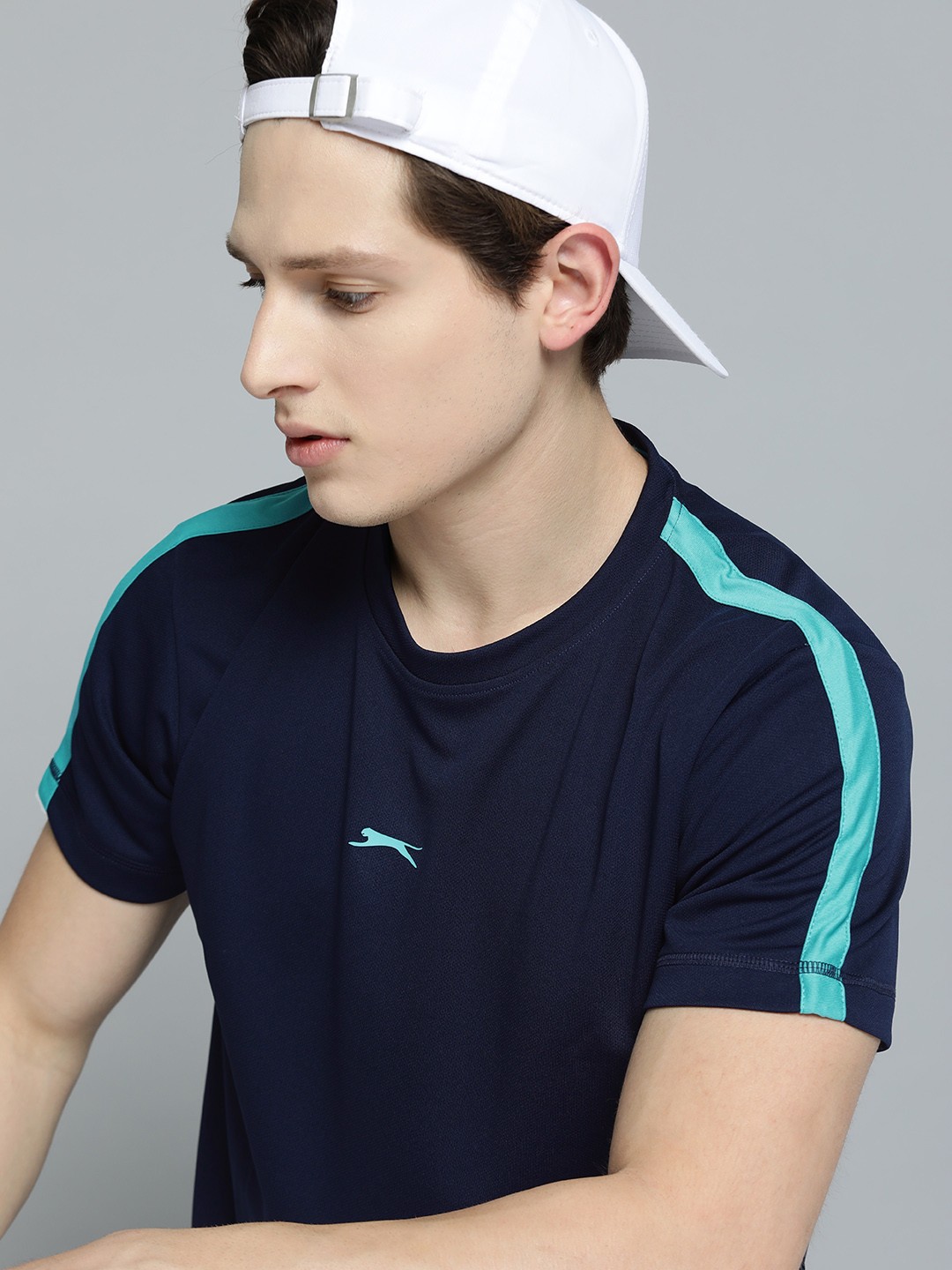 

Slazenger Men Navy Blue Sports T-shirt