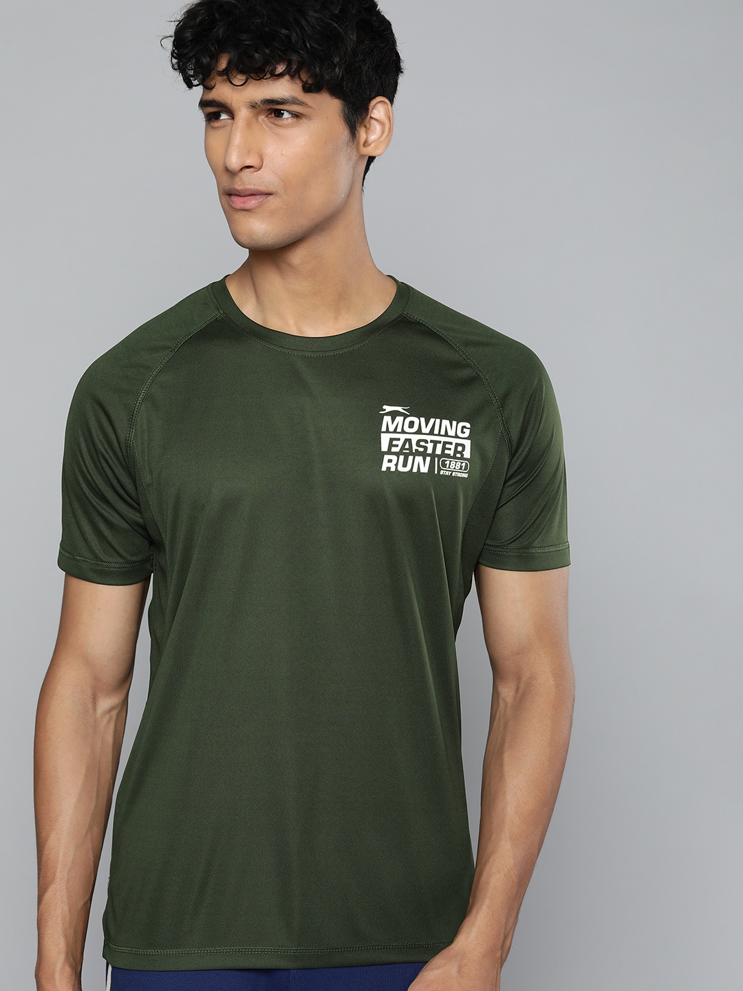 

Slazenger Men Green Typography Printed T-shirt