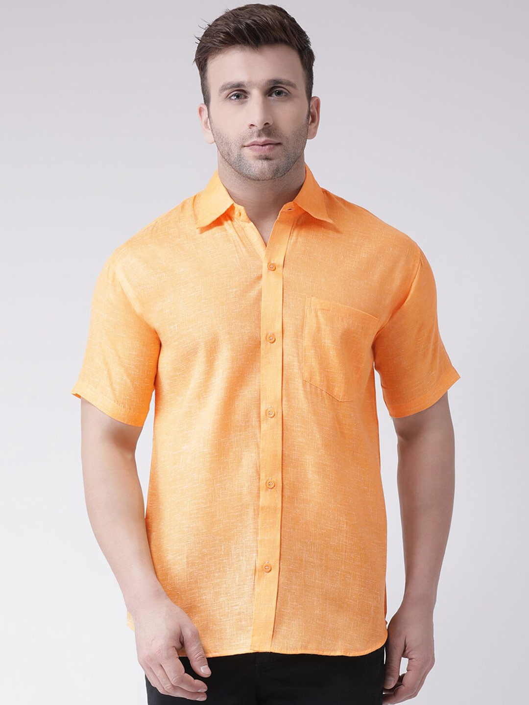 

KHADIO Men Orange Casual Shirt