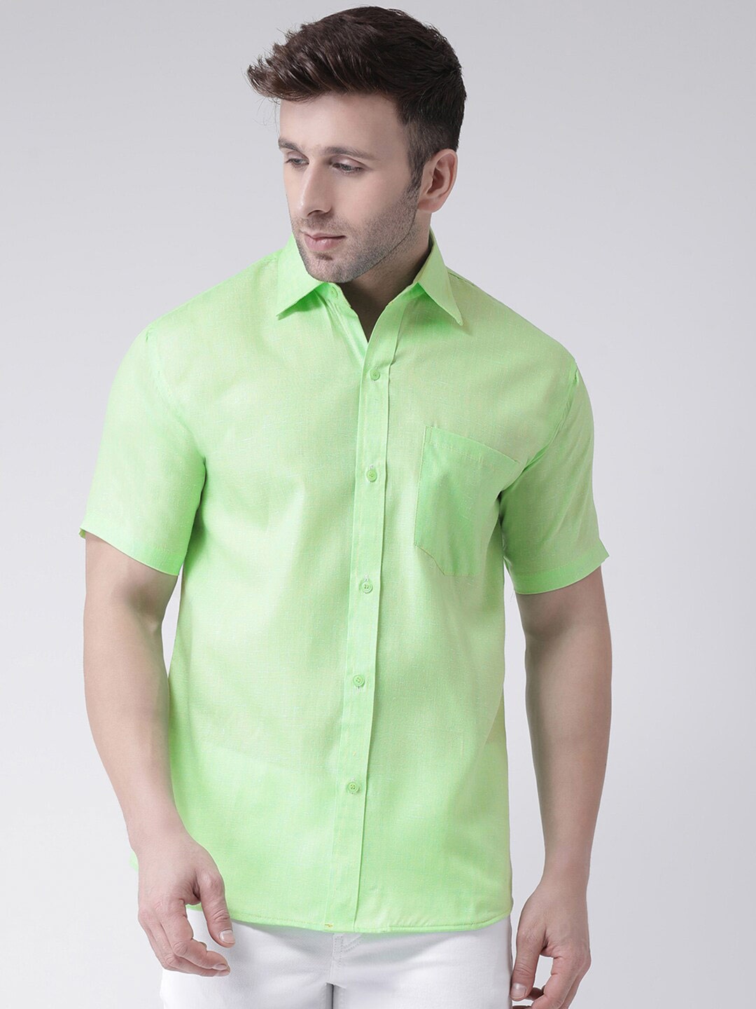 

KHADIO Men Green Casual Shirt