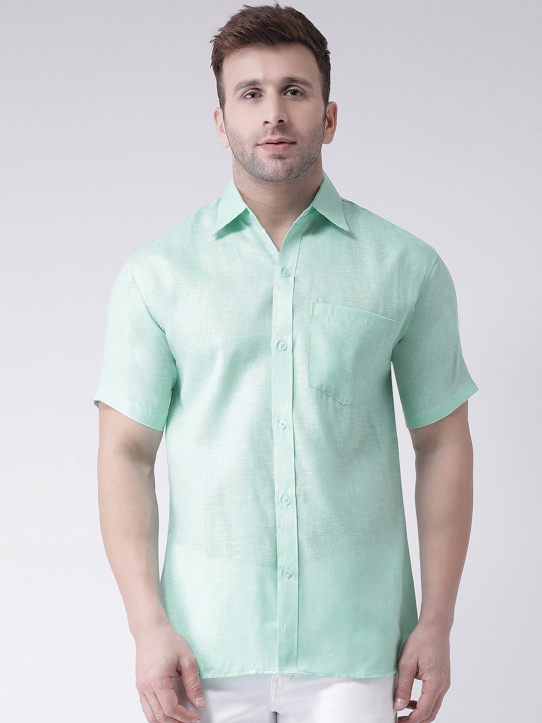 

KHADIO Men Green Casual Shirt
