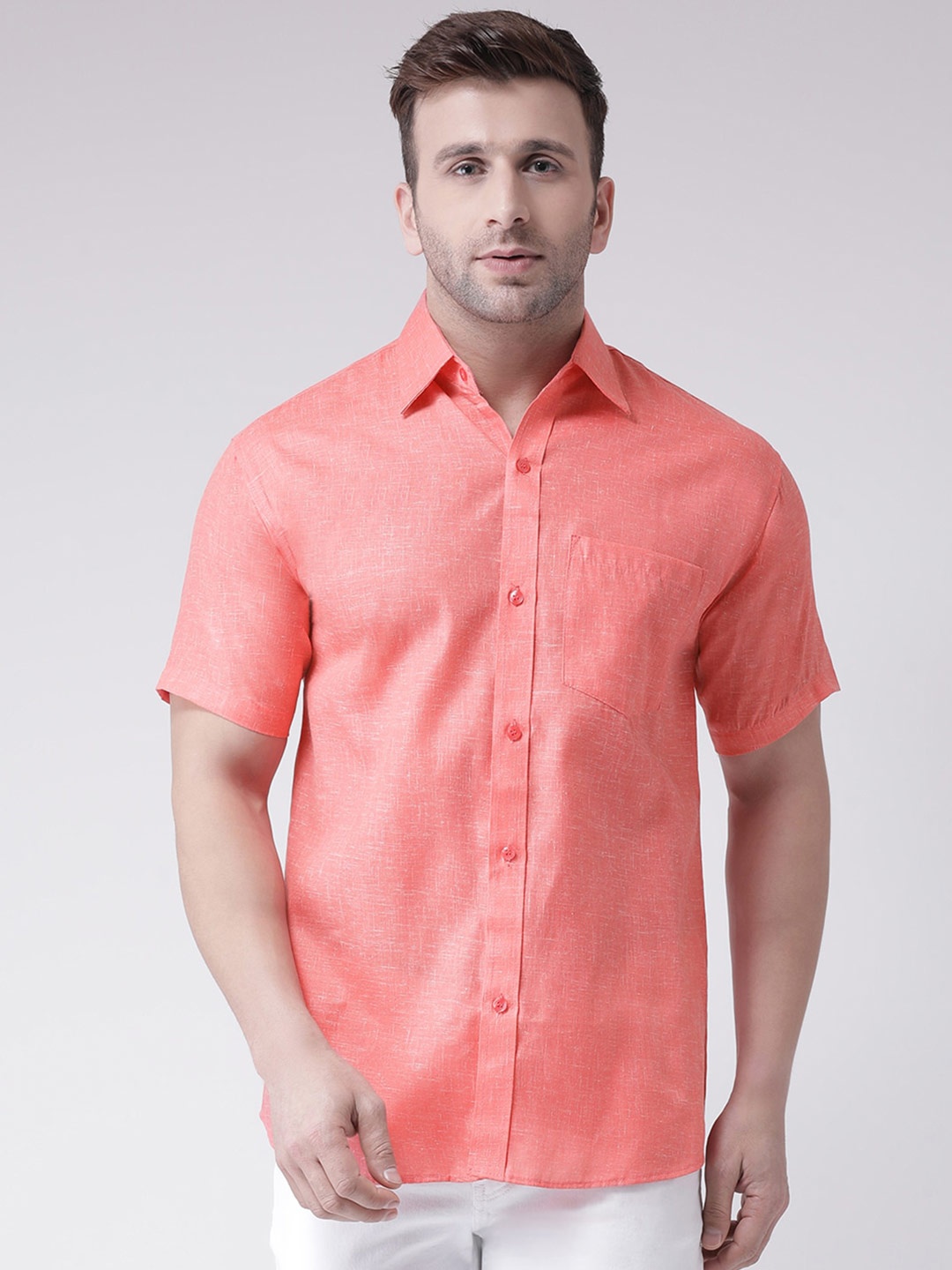 

KHADIO Men Orange Casual Shirt