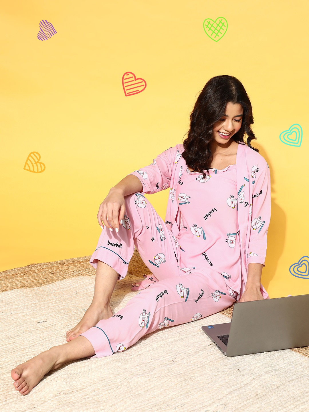 

Sweet Dreams Women Pink Conversational Sleep Staple