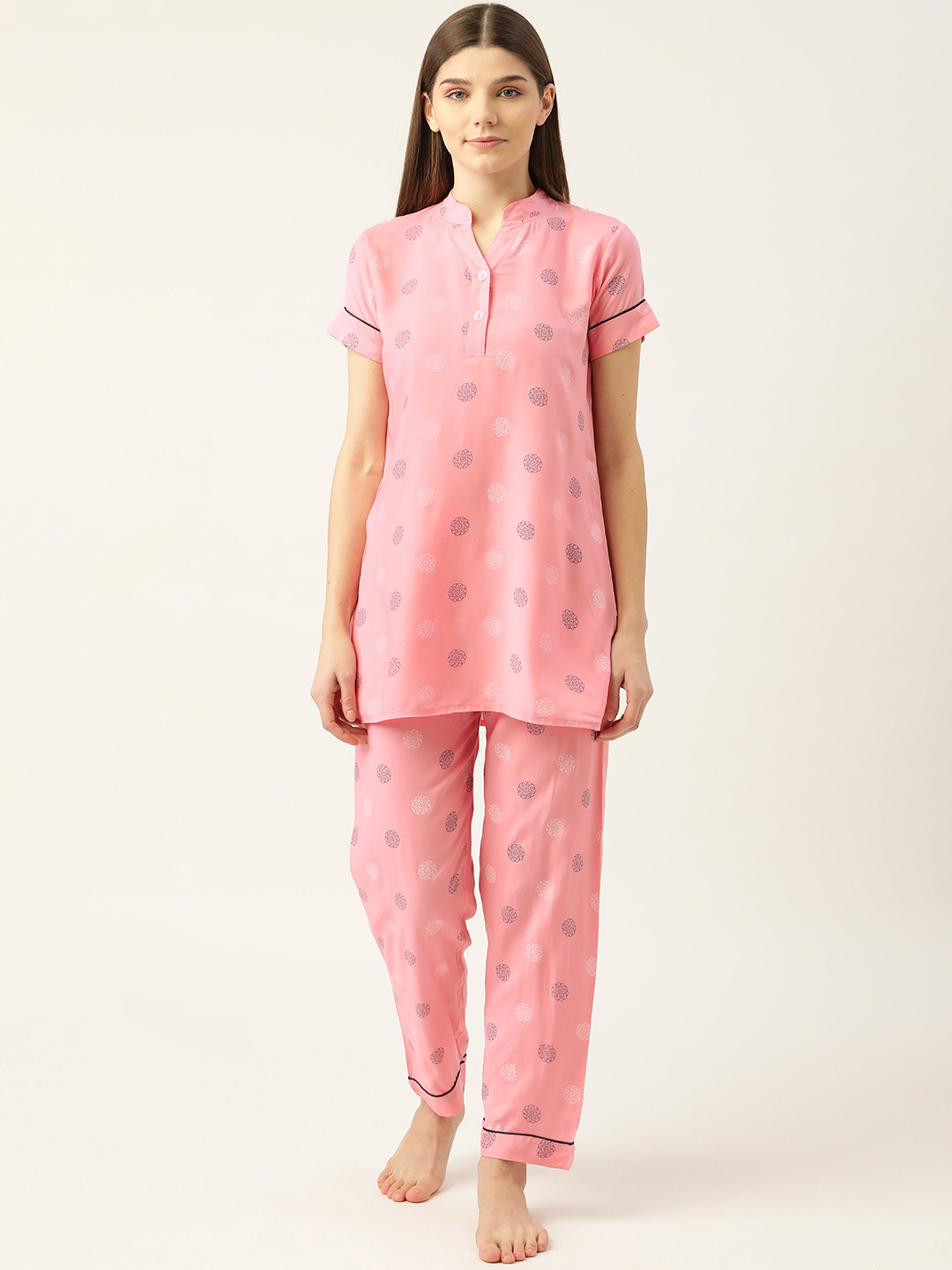 

Sweet Dreams Women Pink Printed Night suit