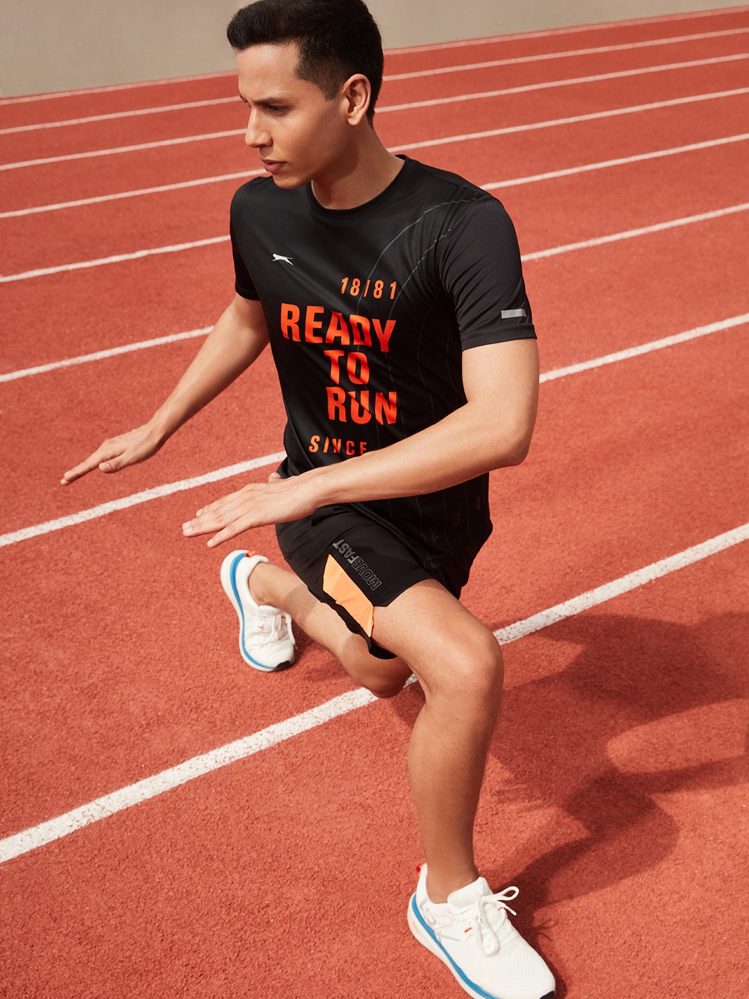 

Slazenger Men Black & Orange Typography Printed T-shirt