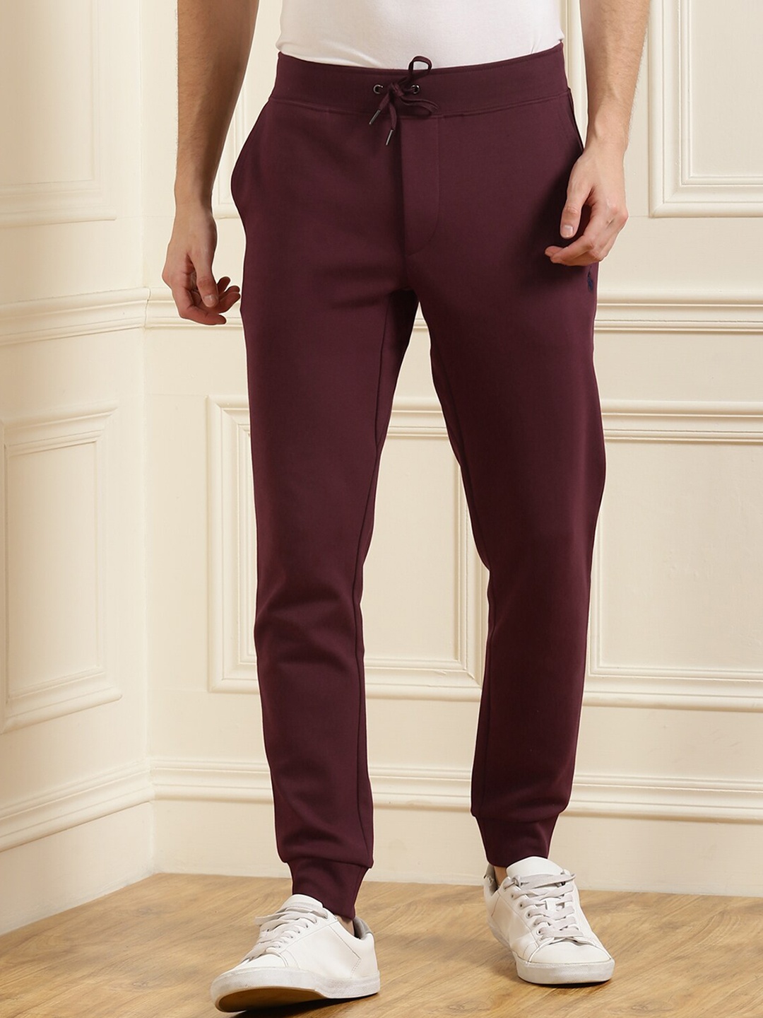 

Polo Ralph Lauren Men Maroon Cotton Solid Joggers