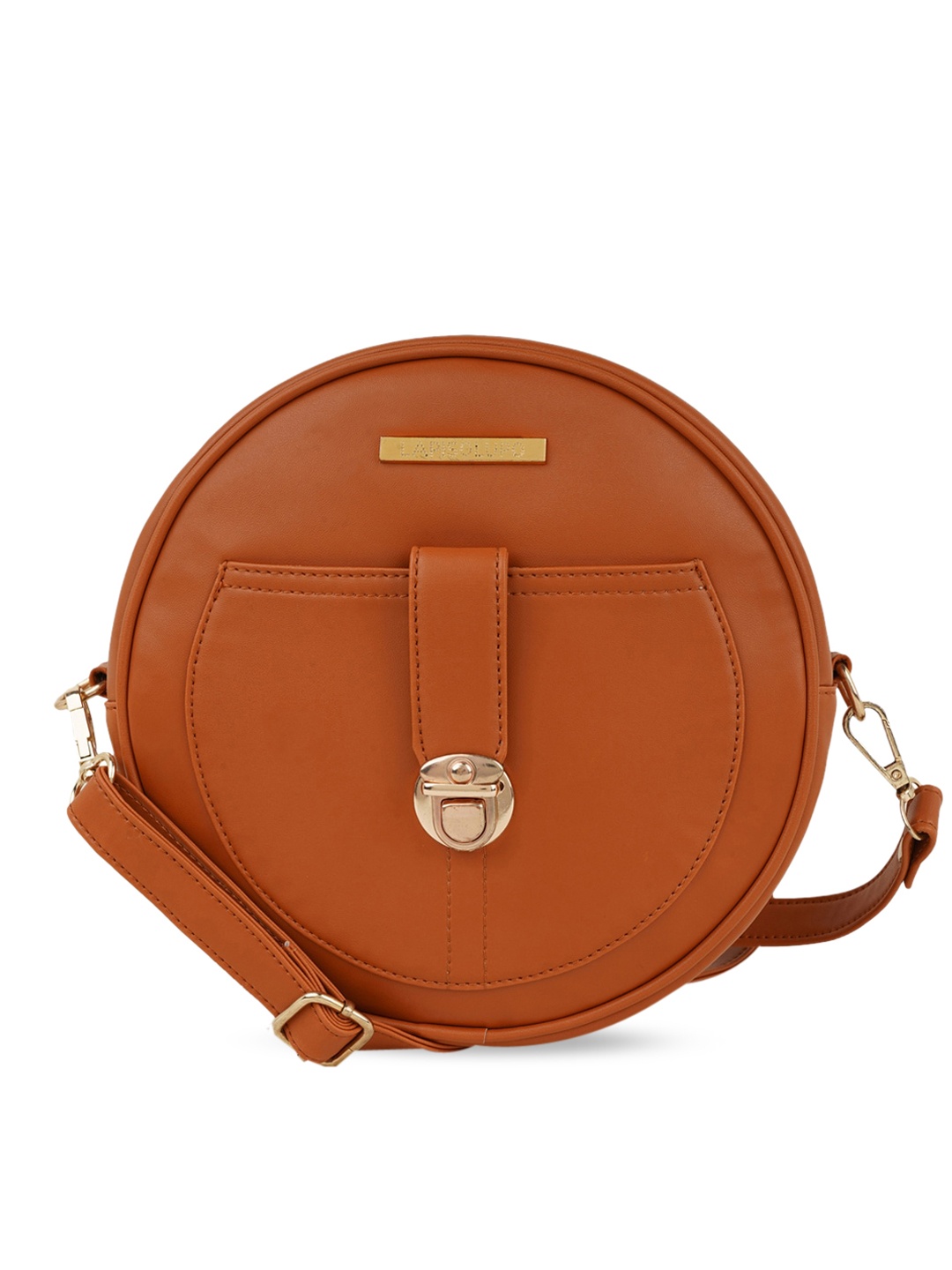 

Lapis O Lupo Tan Structured Sling Bag