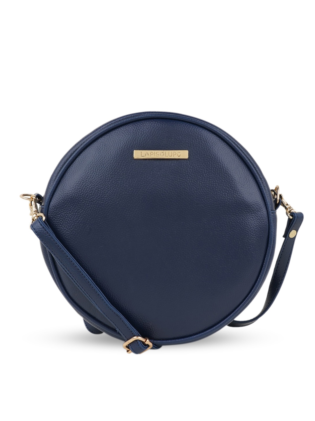 

Lapis O Lupo Blue Half Moon Sling Bag with Tasselled