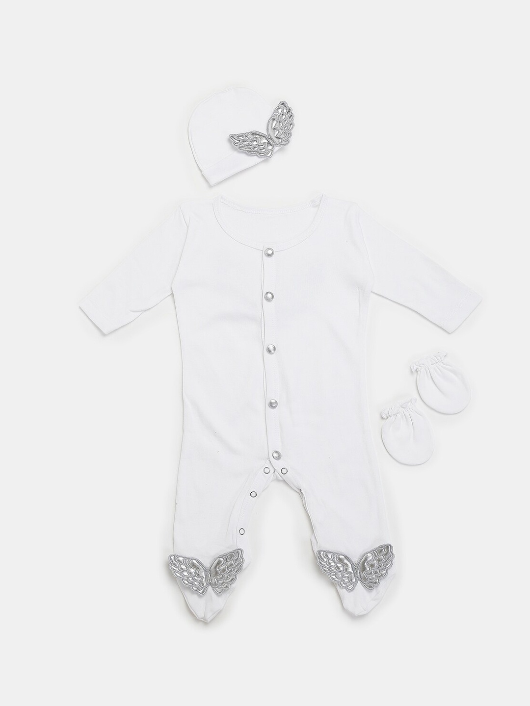 

TIPY TIPY TAP Kids Set of 3 White Embellished Bodysuit