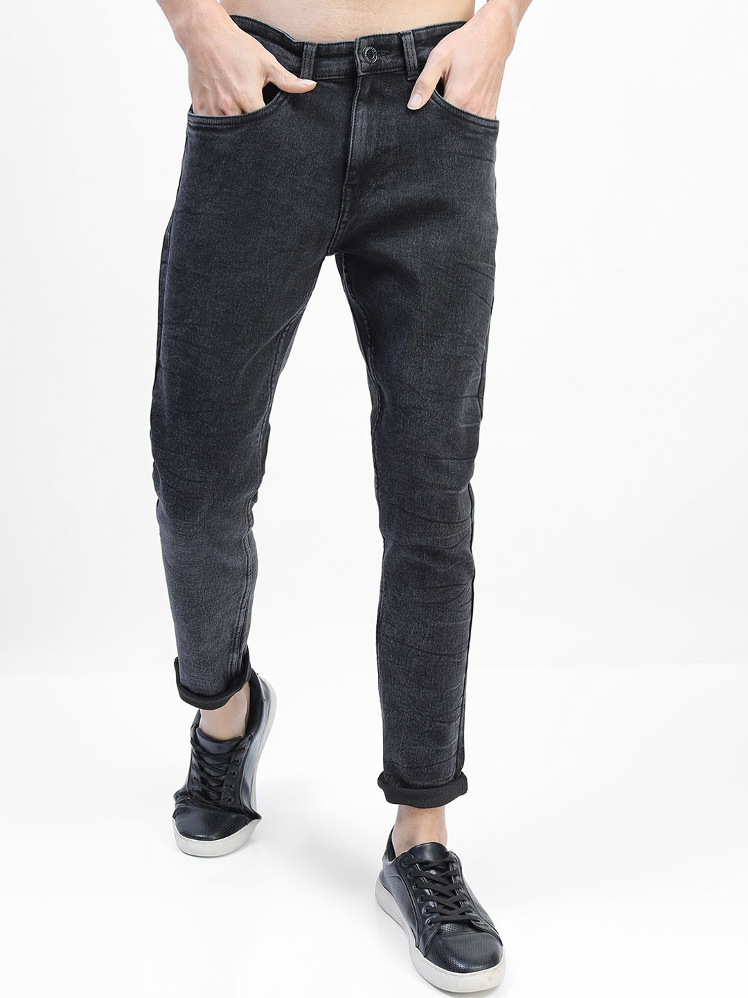 

HIGHLANDER Men Black Tapered Fit Stretchable Jeans