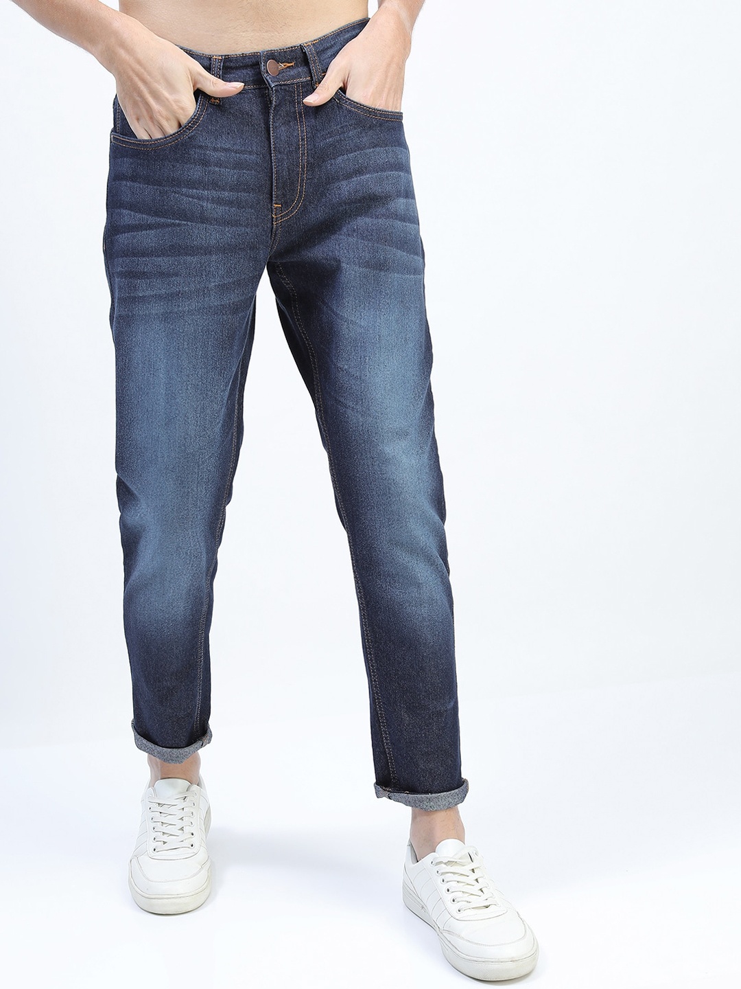 

KETCH Men Blue Tapered Fit Heavy Fade Stretchable Jeans