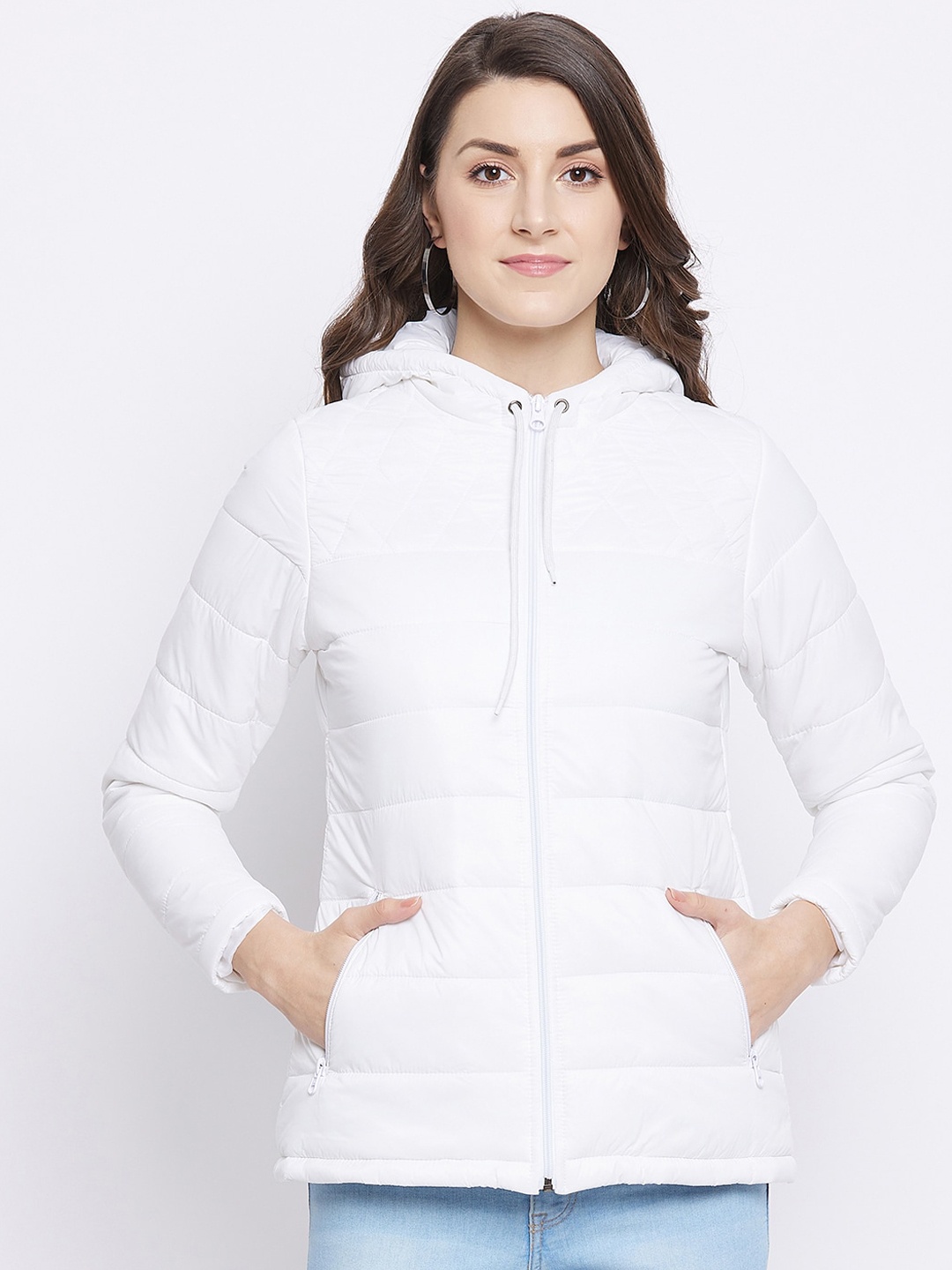 

Duke Women White Padded Jacket