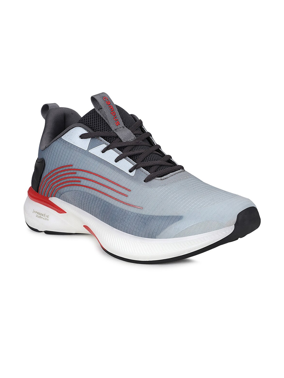 

Campus Men Grey Mesh Running Shoes