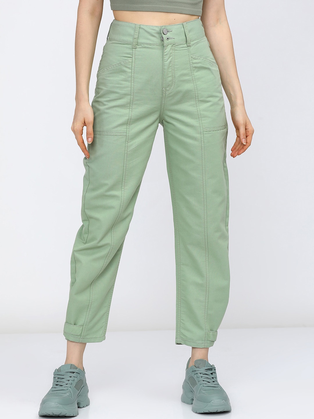 

Tokyo Talkies Women Green Stretchable Jeans