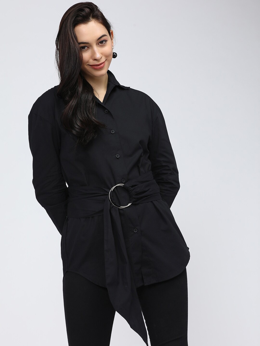 

CHIC BY TOKYO TALKIES Women Black Casual Shirt