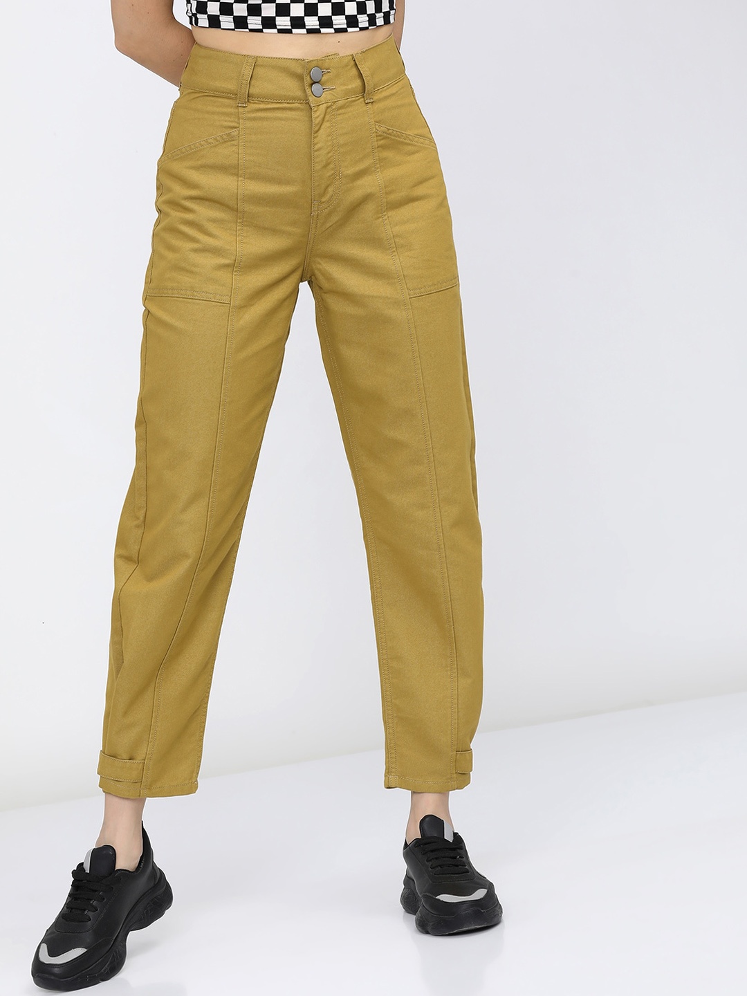

Tokyo Talkies Women Olive Green Stretchable Jeans