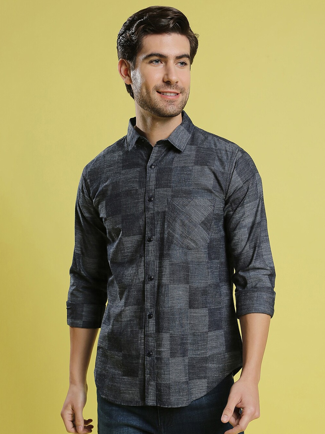 

Campus Sutra Men Blue Classic Printed Casual Shirt