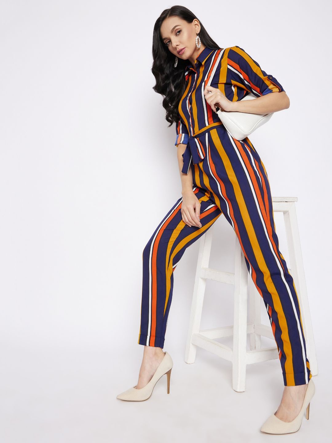 

Uptownie Lite Women Roll Up Jumpsuit, Navy blue