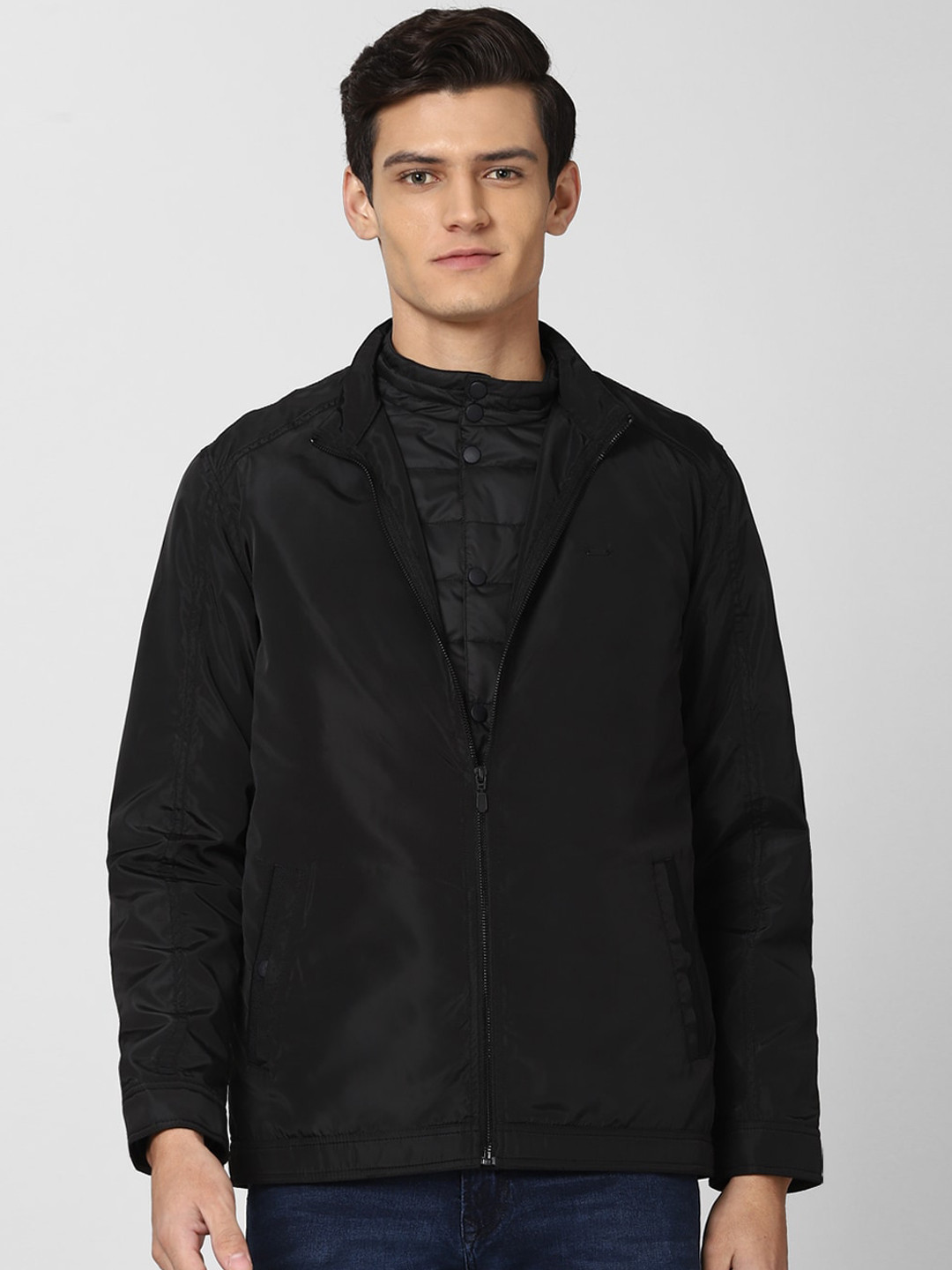 

Peter England Casuals Men Black Tailored Jacket