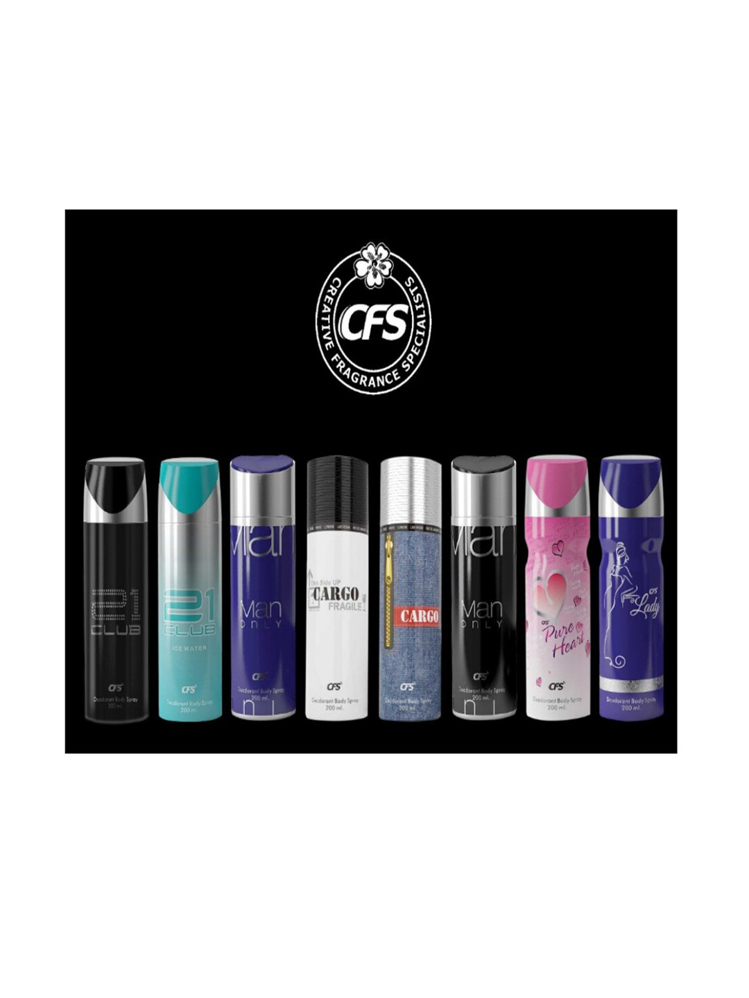 

CFS Black Long Lasting Deodorant 200 Ml