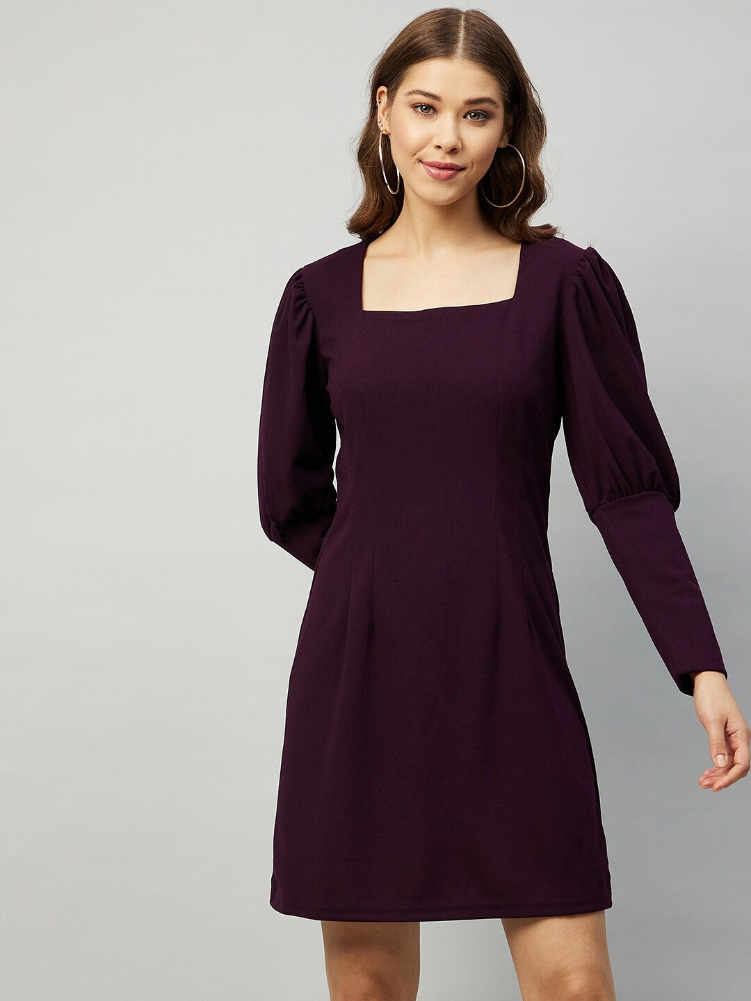 

Carlton London Burgundy A-Line Dress