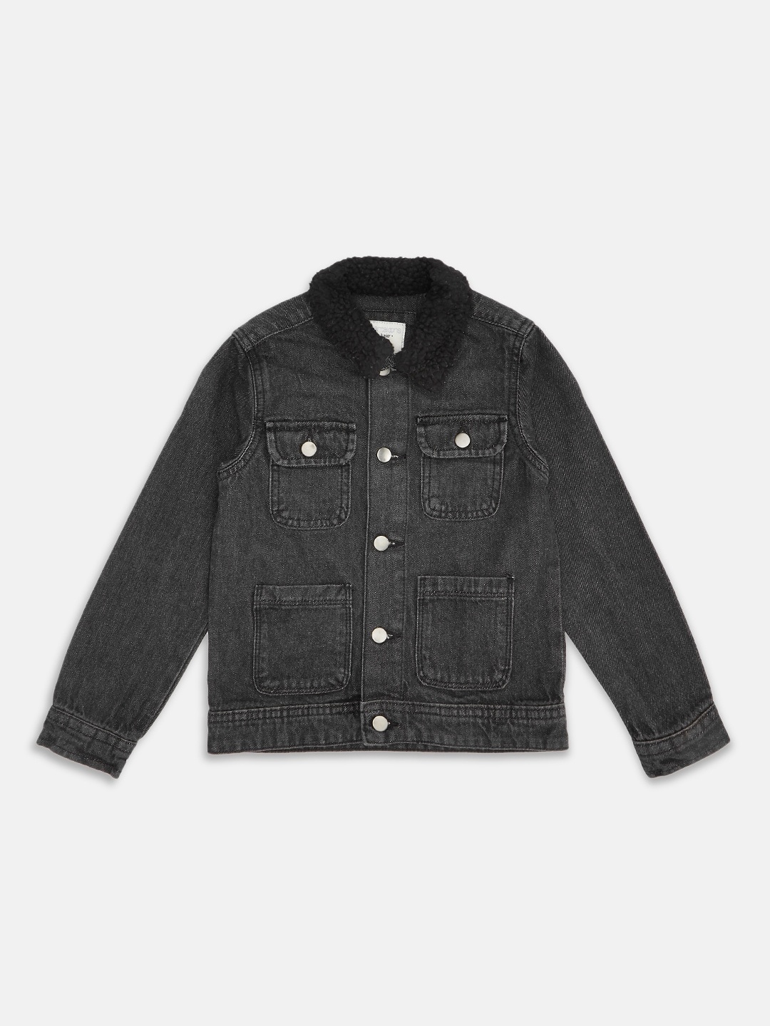 

Pantaloons Junior Boys Black Denim Jacket