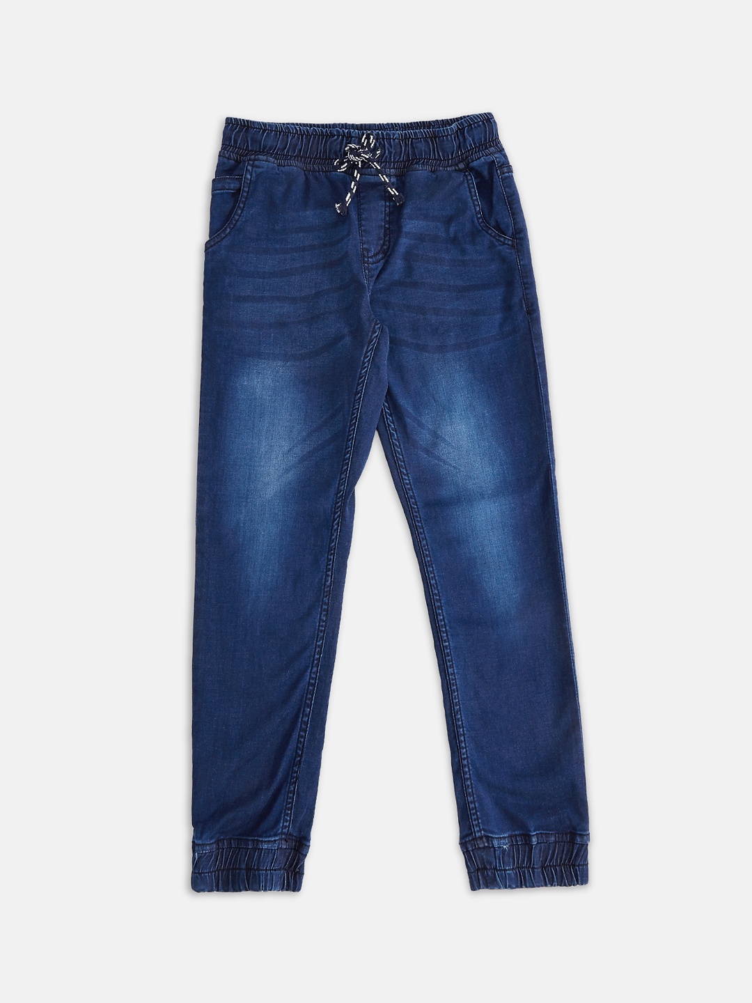 

Pantaloons Junior Boys Blue Tapered Fit Light Fade Pure Cotton Jeans