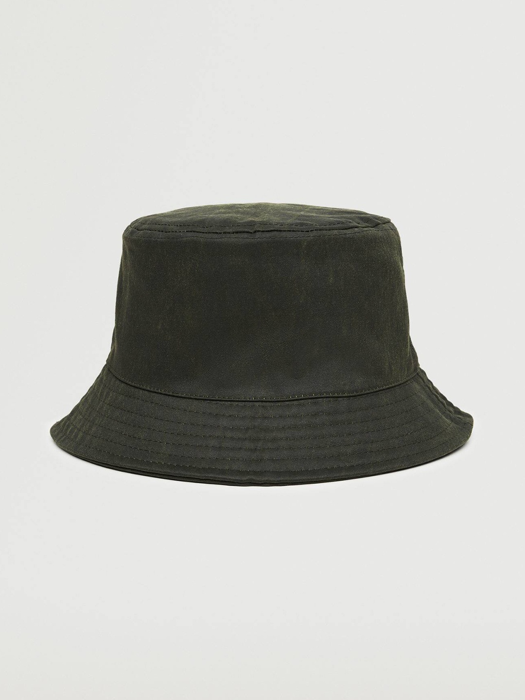 

MANGO Women Olive Green Solid Bucket Hat