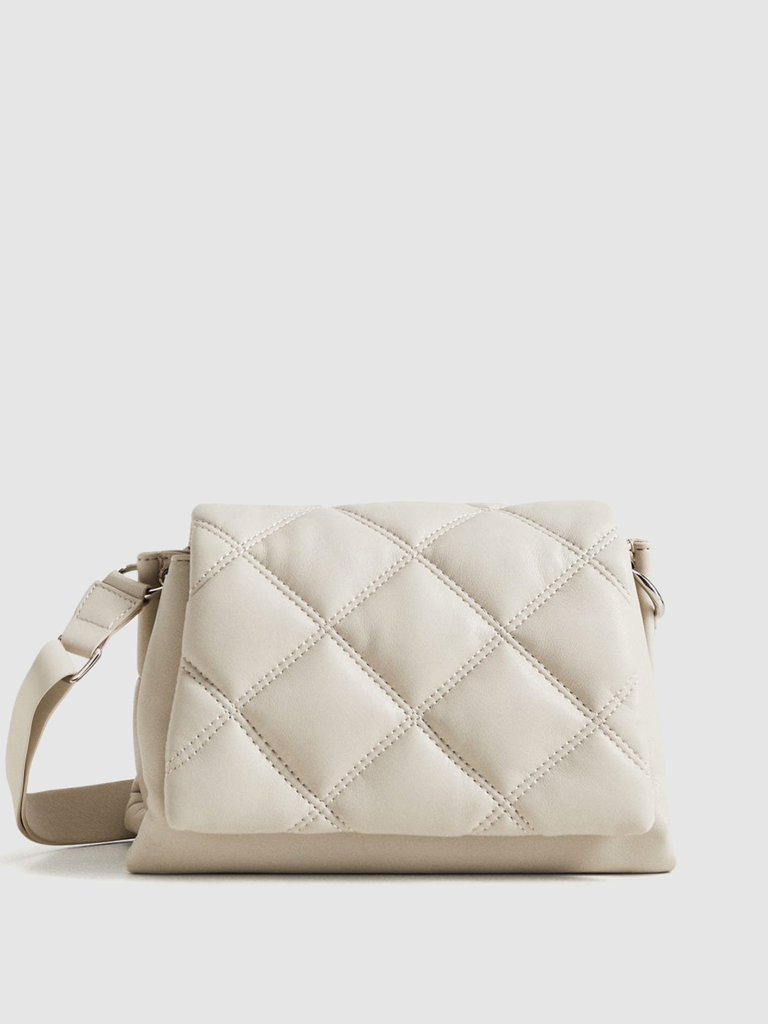 

MANGO Off-White Quilted Sling Bag