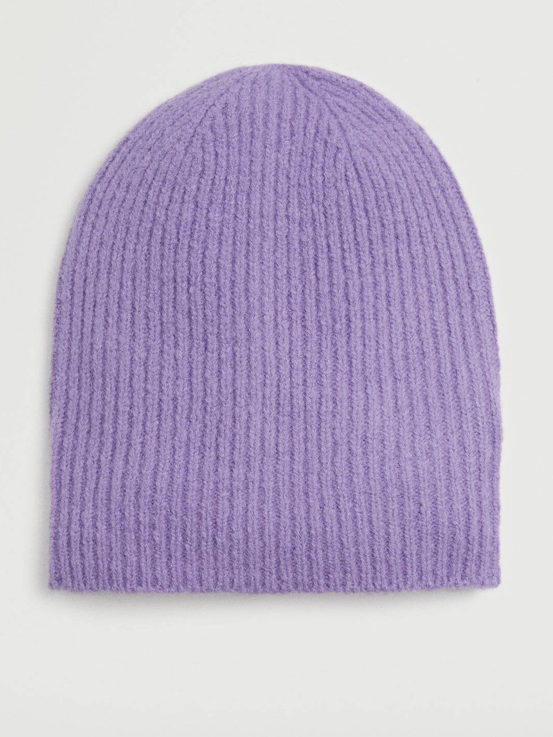

MANGO Women Lavender Self-Striped Beanie Cap