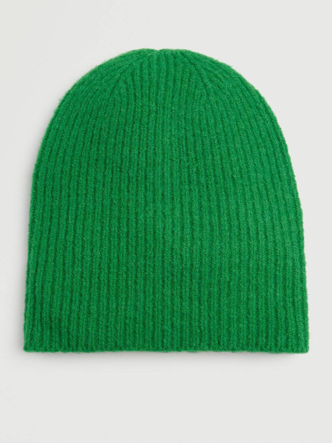 

MANGO Women Green Self-Striped Beanie Cap