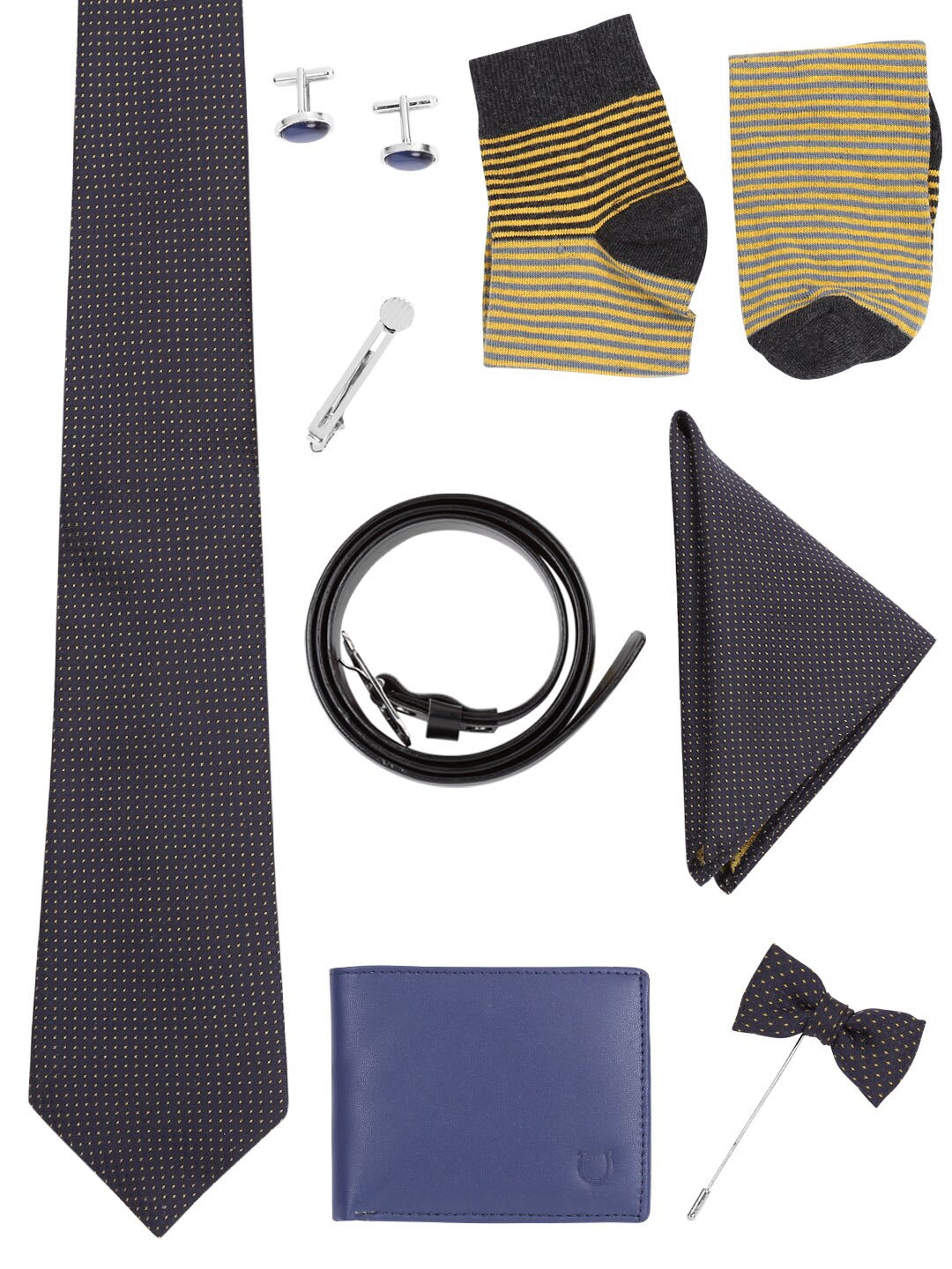 

Blacksmith Men Blue Printed Accessory Gift Set