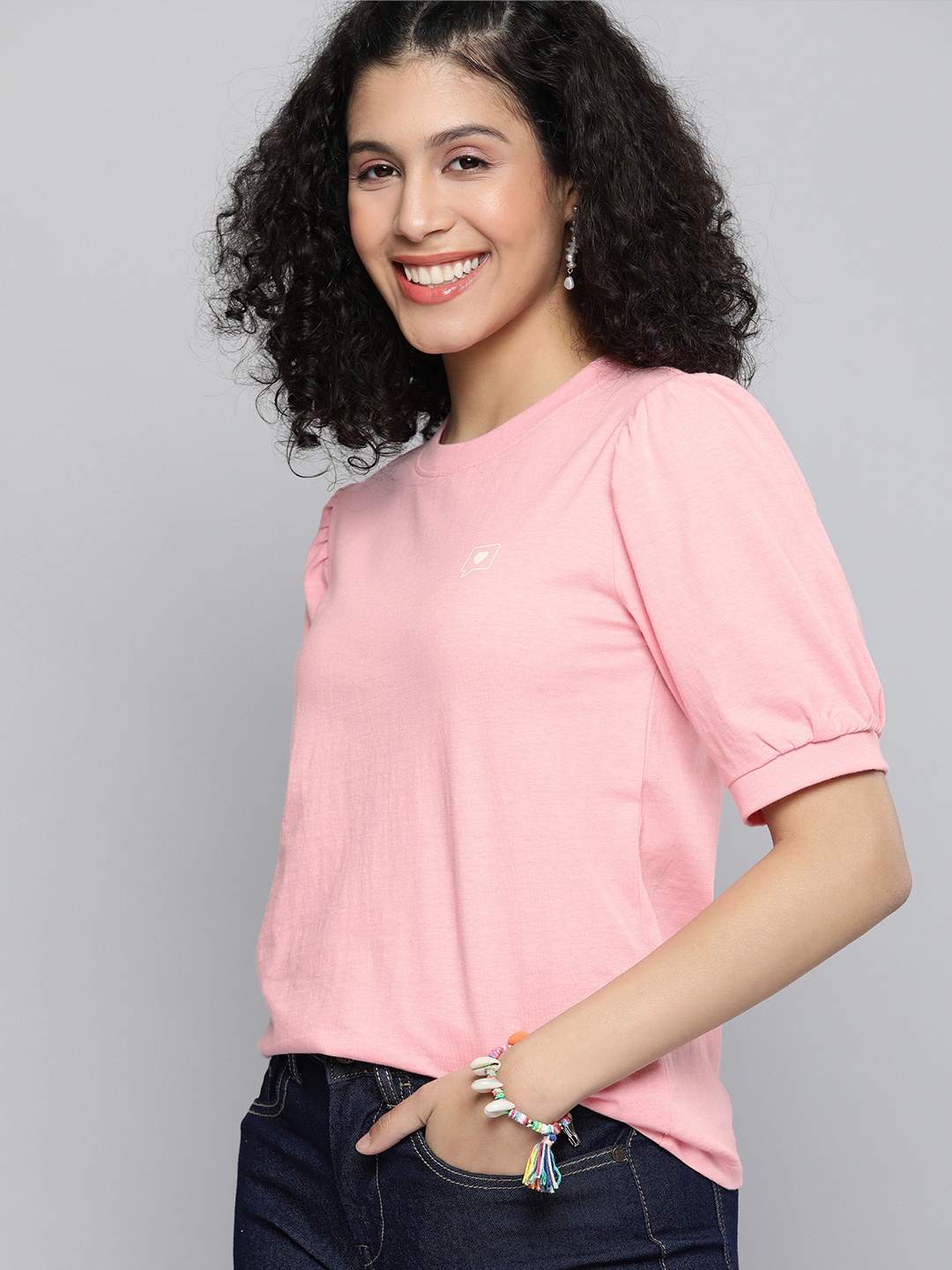 

HERE&NOW Pink Cotton Top