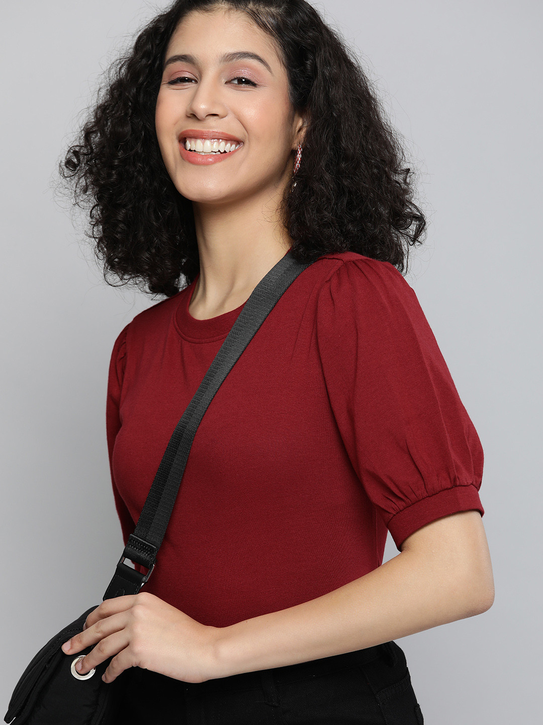 

HERE&NOW Maroon Cotton Top