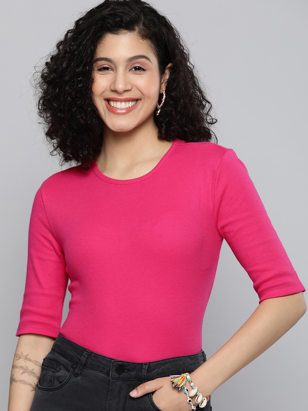 

HERE&NOW Pink Solid Top